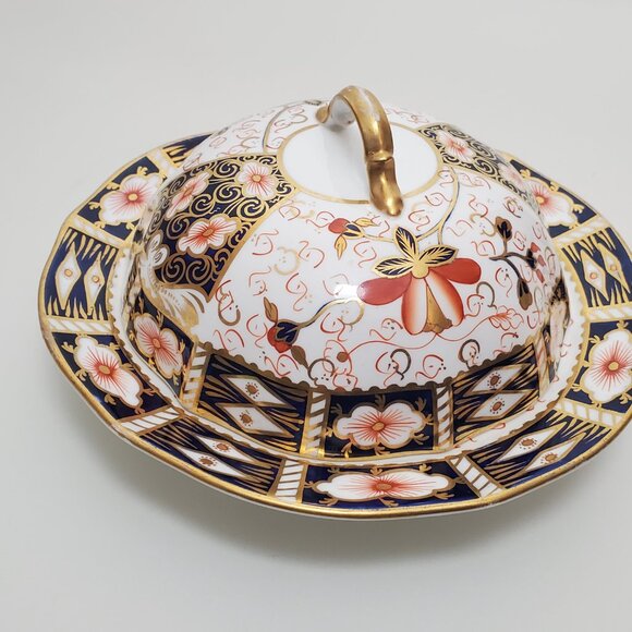 Antique Royal Crown Derby Imari Muffin Dish with Lid 1906 - Picture 5 of 15